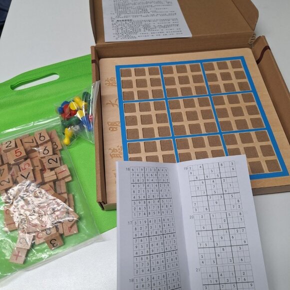 Sudoku Wooden Board Airplane Chess Game Preschool Learning Numbers Child Kid - Picture 1 of 4